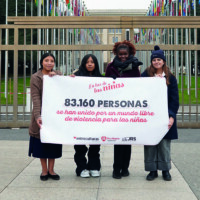 niñas en la onu